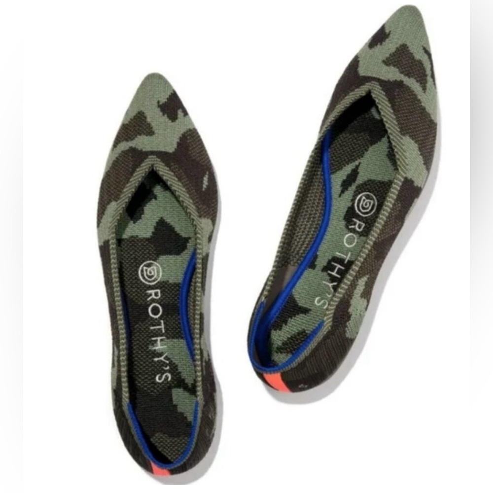 Rothy's Green Camouflage Women's Flats
